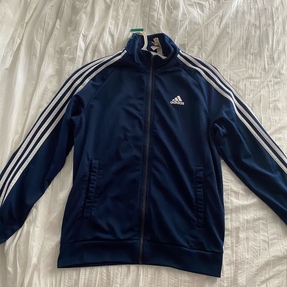 Navy Blue Adidas High Neck Jacket